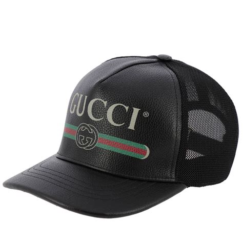 cappellino nero gucci|cappelli Gucci da uomo.